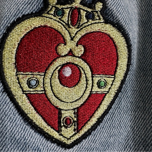 Sailor Moon Icons Embroidered Mom Jeans women’s new - Picture 12 of 16